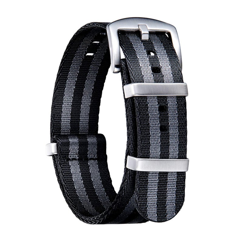 BINLUN Nylon Watch Band Thick G10 Premium Ballistic Nylon Multicolor Replacement Watch Straps with Silver/Black Stainless Steel Buckle for Men Women 18mm 20mm 22mm 24mm - Image 1